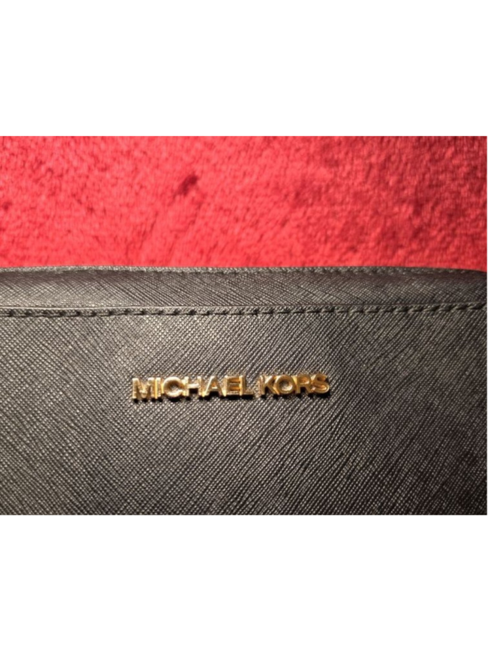 Michael Kors Jet Set Crossbody Bag Black Gold - Picture 5 of 6